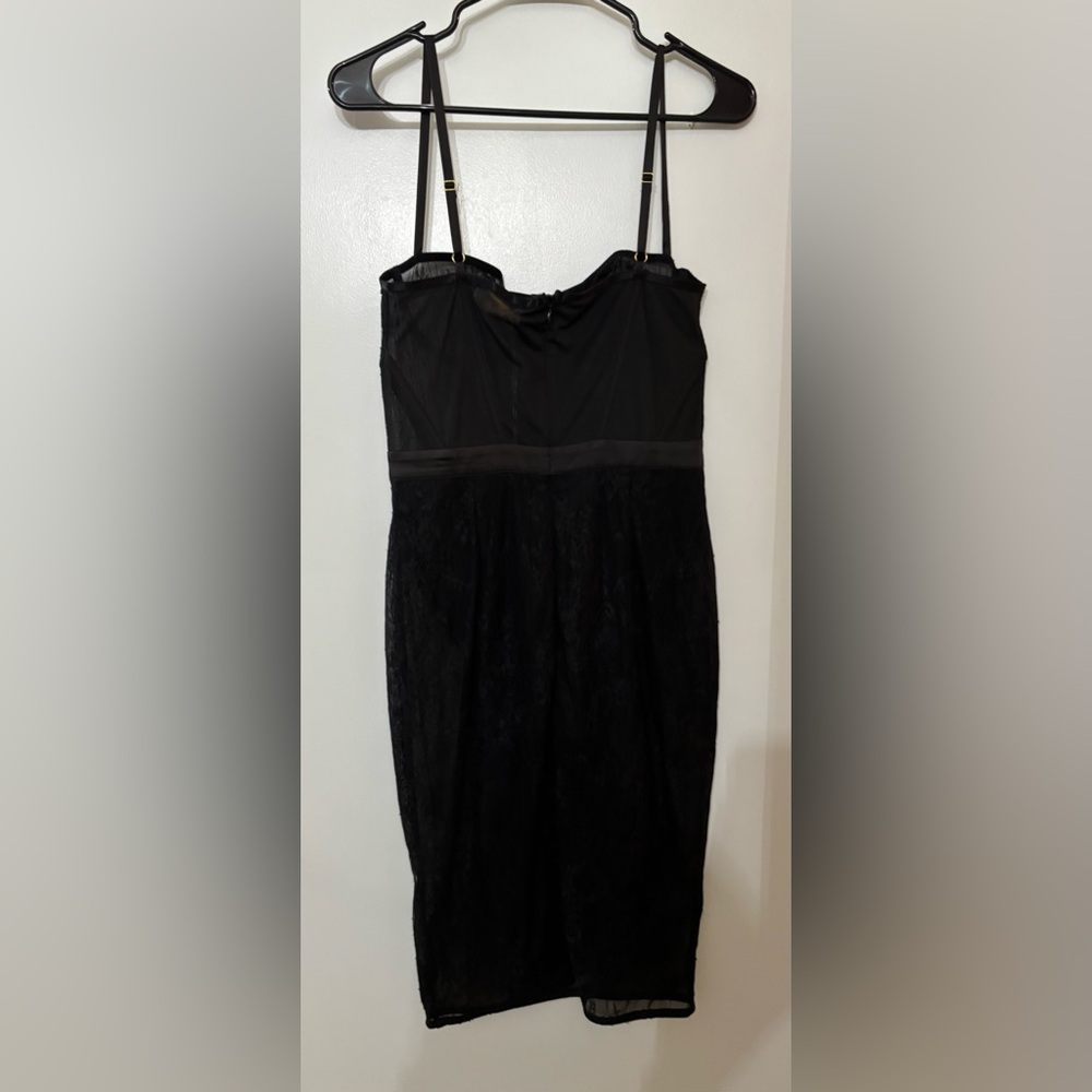 MESHKI Women Viola Black Lace Bustier Dress Size Medium Night Out Feminine